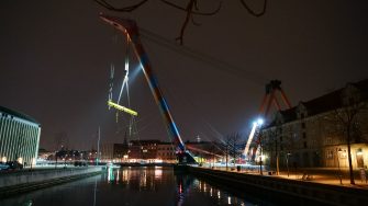 Lille Langebro skal monteres